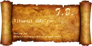 Tihanyi Dóra névjegykártya